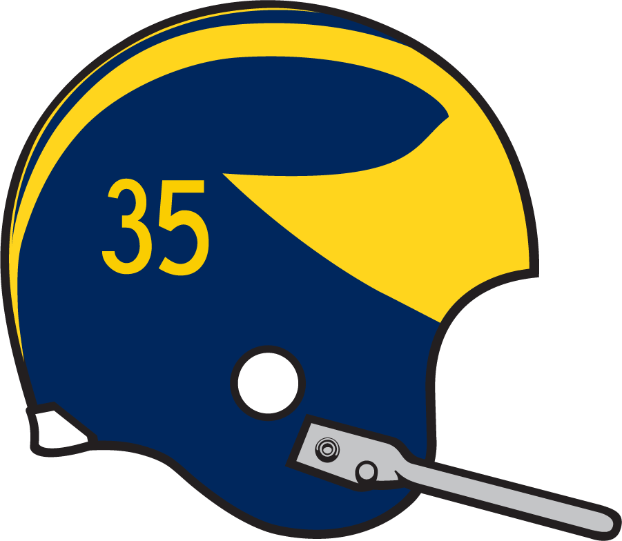 Michigan Wolverines 1959-1968 Helmet Logo iron on transfers for clothing